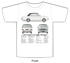 Ford Cortina MkII 1300 Deluxe 1966-70 T-shirt Front